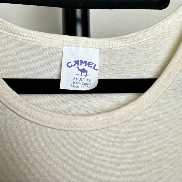 Vintage Deadstock Camel Tank Top Size XL 1995 Off White Purple 90s Skater Muscle - Picture 7 of 12